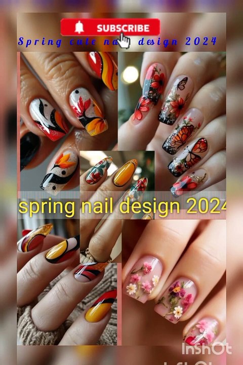 spring cute nail art design 2024