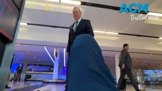 Peter Costello filmed allegedly assaulting journalist at Canberra Airport