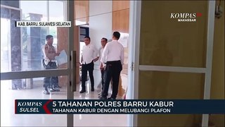 Lima tahanan narkotika di polres Barru, Sulawesi Selatan, kabur