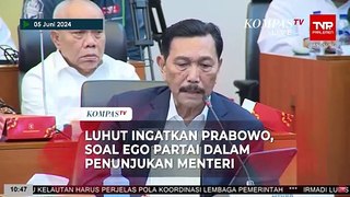Luhut Ingatkan Prabowo, soal Ego Partai Dalam Penunjukan Menteri