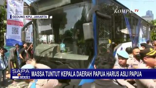 Demo di Dekat Kantor KPU di Menteng, Mahasiswa Tuntut Kepala Daerah Papua Harus Asli Papua