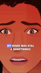 Intense chase scene on a deserted road