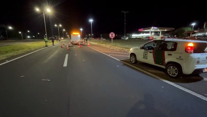 Homem morre ao ser atropelado na BR-277, na região Oeste