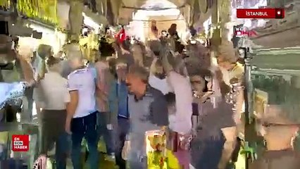 Aziz Yıldırım, Kapalı Çarşı’da coşkuyla karşılandı