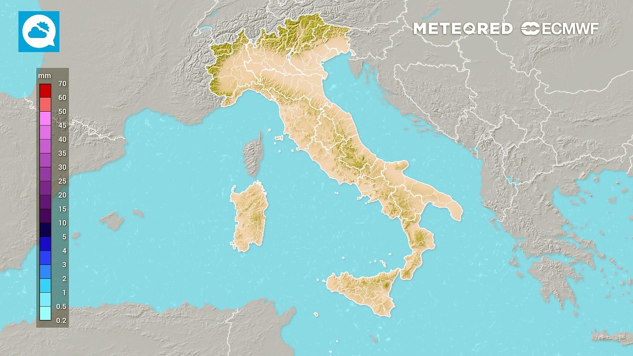 Precipitazioni fine settimana