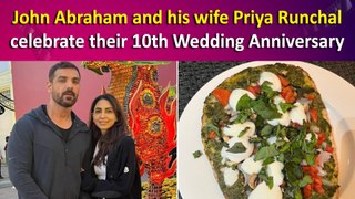 John Abraham-Priya Runchal's 10th wedding anniversary celebration is all about Pizza and Love
