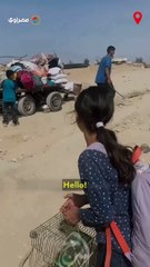 "وقت يكون معي أحس بالأمان".. طفلة فلسطينية تروي قصة نزوحها مع عصفورها "منصور"