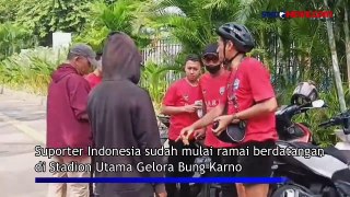 Suporter Mulai Padati Stadion Utama Gelora Bung Karno Jelang Laga Indonesia Vs Irak