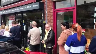 Hundreds queue for 'Britain's cheapest fish and chips' being sold for a PENNY