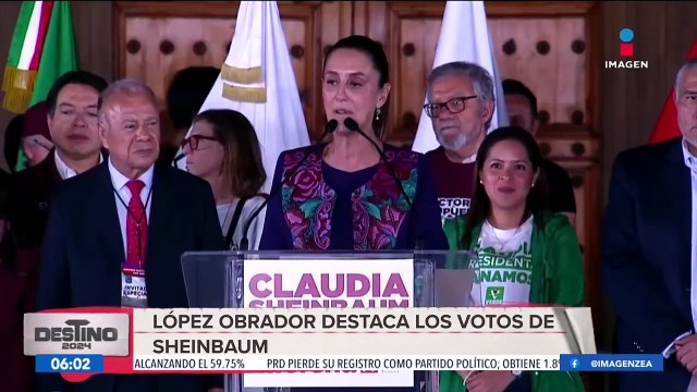 Me cepilló : López Obrador destaca los votos de Claudia Sheinbaum