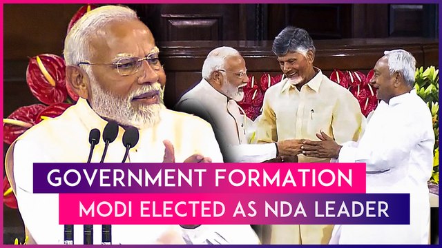 Narendra Modi Elected As Leader Of NDA Parliamentary Party, Allies Shower Praise