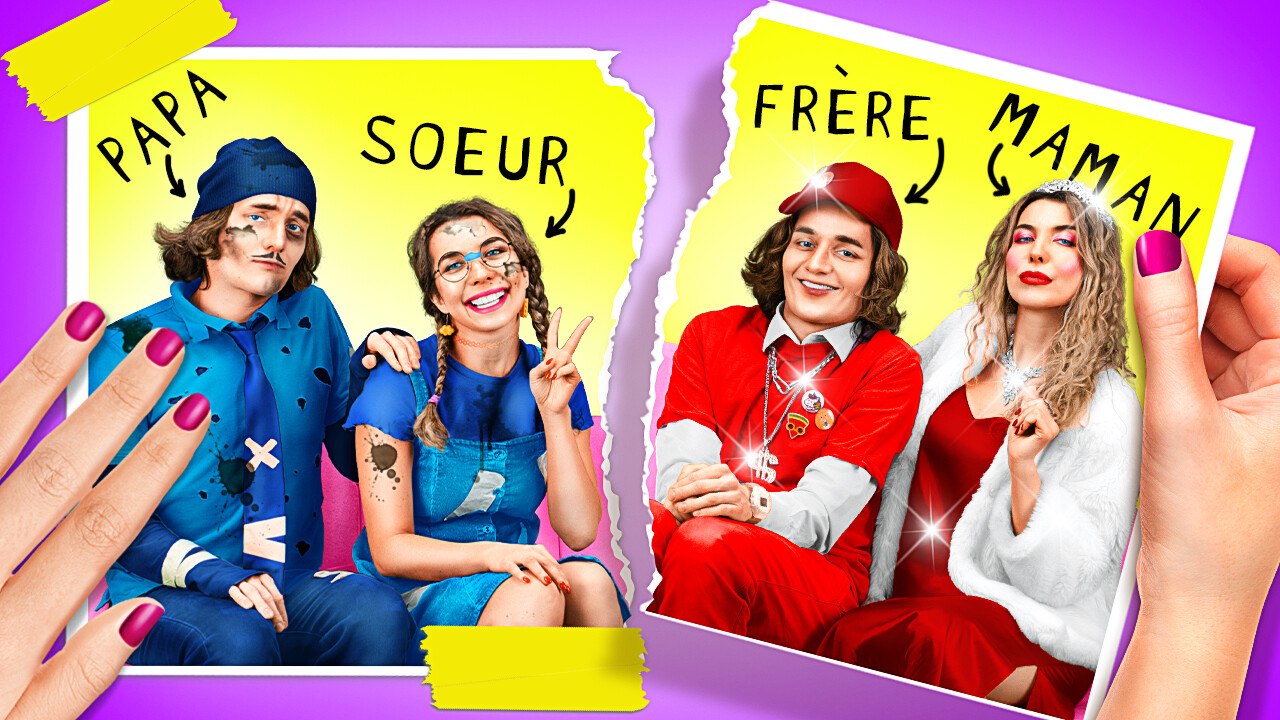 Papa Pauvre vs Maman Riche: Hacks, Gadgets et Rires Assurés