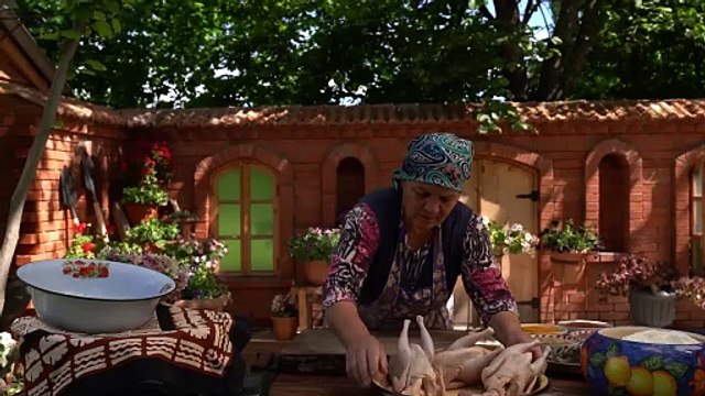 ️ Traditional Lavash Bread_ Baking Bread on a Barrel Over Wood Fire