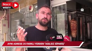 Aynı adrese yemek götüren 25 motokuryeye 