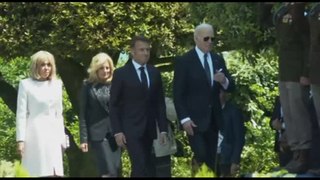 Gli arrivi di Macron, Biden, Re Carlo e Sunak all'80esimo dal D-Day
