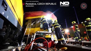 تصاویری از تصادف دو قطار در جمهوری چک