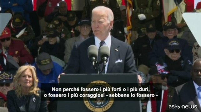 Biden: gli uomini del D-Day sapevano per cosa vale la pena morire