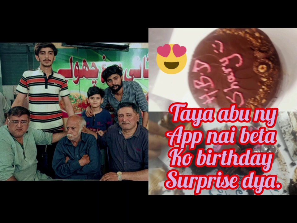 Czan ki birthday per taya abu na surprise dawat ki.