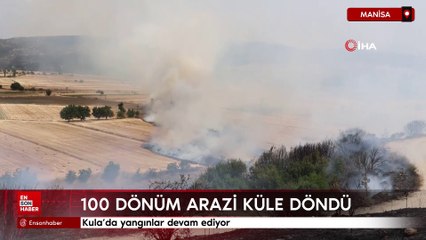 Télécharger la video: Manisa Kula’da yangınlar devam ediyor: 100 dönüm arazi küle döndü