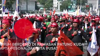 [TOP 3 NEWS] Buruh Demo Tolak Tapera | Jokowi Nonton Indonesia vs Irak | Gibran Dukung Khofifah-Emil