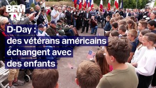 80 ans du D-Day: des vétérans américains échangent avec des écoliers normands