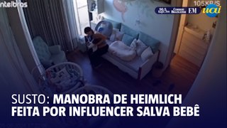 Influenciadora salva filho de engasgo com manobra