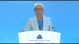 La Bce taglia i tassi di 25 punti base, l'annuncio di Lagarde