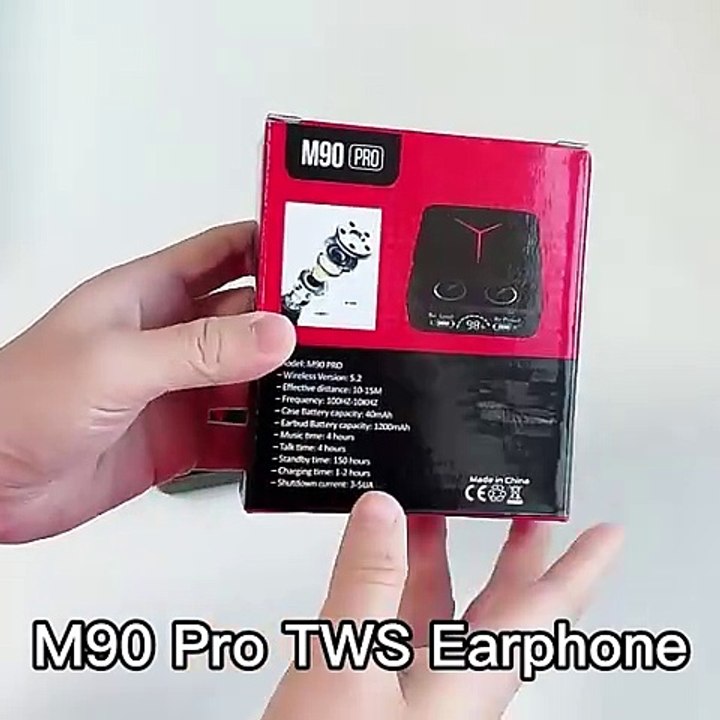 m90-pro-tws-earphones-true-wireless-earbuds-noise-cancelling-bluetooth-5-2-headphones-touch-control-earphones-led-display-headset-9d-hifi-quailty - 1