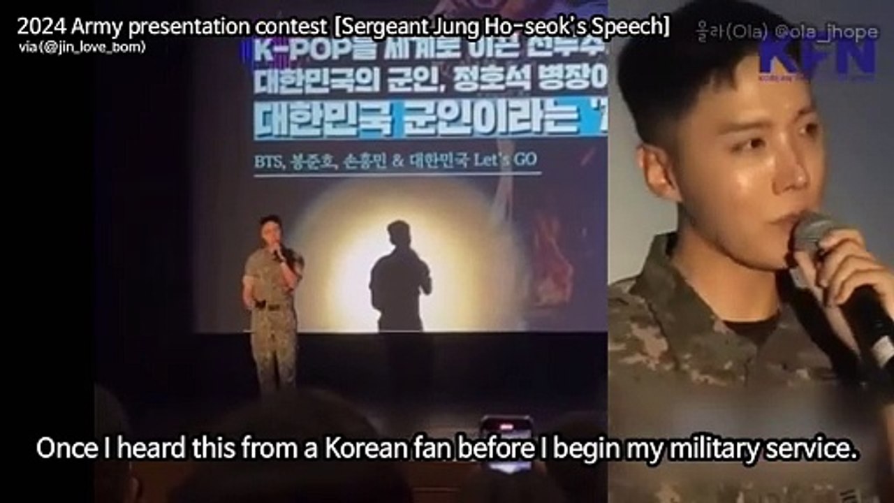 BTS J HOPE MESSAGE IN MILITARY ENG SUB!!!