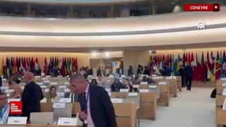 İsviçre'de BM toplantısında konuşan İsrailli yetkililer protesto edildi