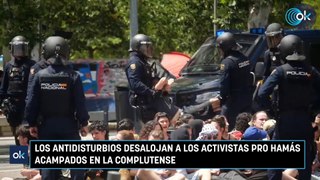 Los antidisturbios desalojan a los activistas pro Hamás acampados en la Complutense