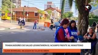 Trabajadores de salud levantaron el acampe frente al ministerio