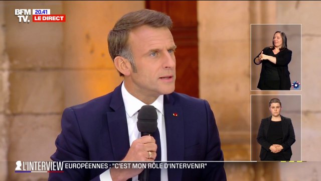 Pour Emmanuel Macron, l'Europe peut se retrouver bloquée si la France et d'autres grands pays envoient une très grande délégation d'extrême droite au Parlement européen
