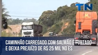 Caminhão carregado com salmão é furtado e deixa prejuízo de R$ 25 mil no ES