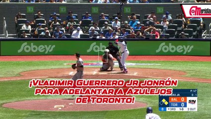 ¡Vladimir Guerrero Jr jonrón para adelantar a Azulejos de Toronto!