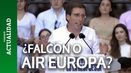 Almeida comenta la aparición de Begoña Gómez en el mitin del PSOE: "¿Llegaron en Falcon o con Air Europa?"
