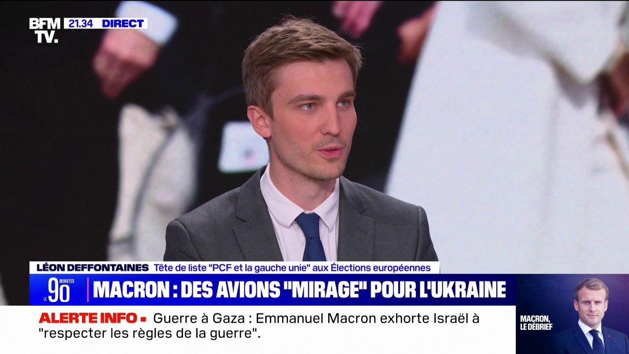 Pour Léon Deffontaines (tête de liste PCF aux élections européennes), Emmanuel Macron "instrumentalise le conflit ukrainien à des fins électorales"