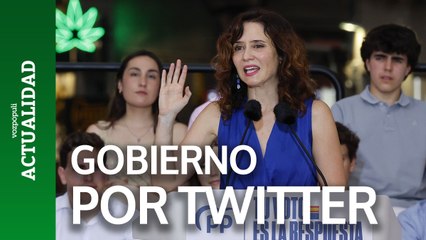 Ayuso carga contra la información "por Twitter" del Gobierno en el cierre de campaña del PP