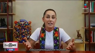 Claudia Sheinbaum agradece los resultados de las elecciones presidenciales