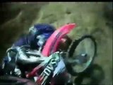 Motorcycle Fail Guy gets knocked out by motorcycle - Caught by helmet cam
