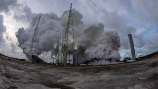 Time-Lapse As Europe's Ariane 6 Rocket Fired Up
