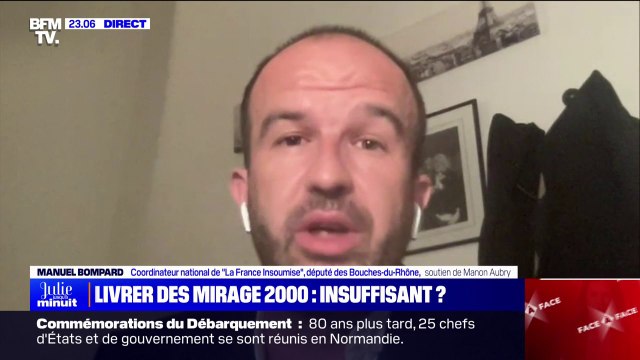 Cession de Mirage 2000 à l'Ukraine: Avant d'annoncer qu'on va envoyer telle ou telle arme, on devrait en discuter à l'Assemblée nationale , estime Manuel Bompard (LFI)