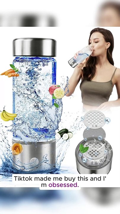 Hydrogen generator water bottle
