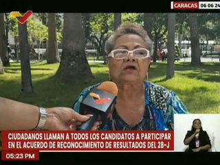 Caracas | Ciudadanos hacen un llamado a votar en paz y reconocer los resultados del 28 de julio