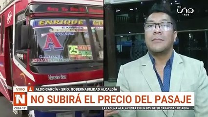 Alcaldía confirme que no subirá el precio del pasaje