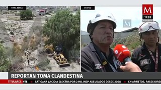 Encuentran toma clandestina en ducto de Pemex en Acolman, Edomex