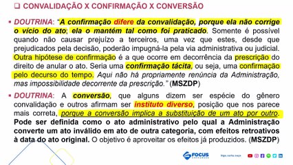 A8 Atos Administrativos - Convalidação