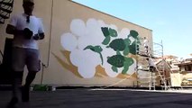 Sei tartarughe escono dalle uova nel nuovo murale a Ostia di Lucamaleonte. Il video della realizzazione in timelapse
