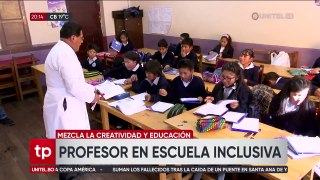 “Todos tienen el potencial”, dice el profesor José Luis Pando que imparte clases en una escuela inclusiva