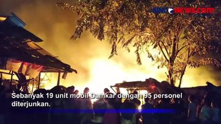 Kebakaran Besar Lapak Barang Bekas Seluas 3 Ha Terbakar di Joglo Jakbar